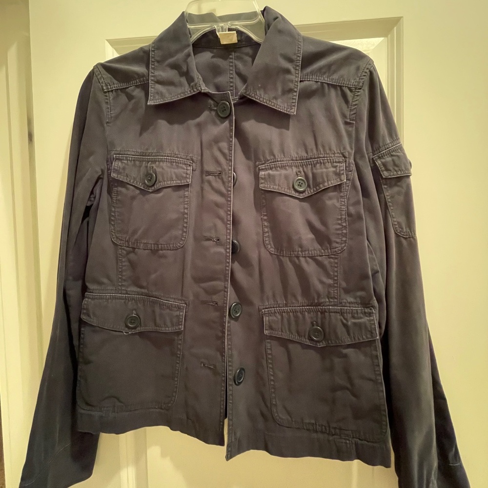 J Crew Navy Barn Jacket size M